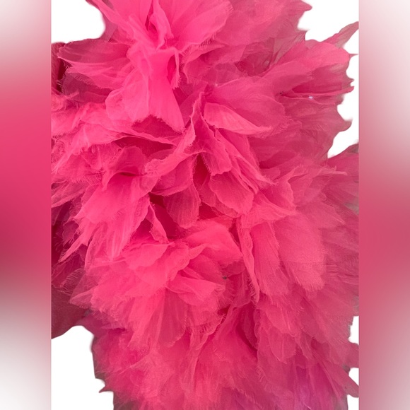 Akira NWT Size S Ultra Obsession Pink Barbie Ruffle Puff Sleeve Fleece Top (485) - Picture 7 of 11